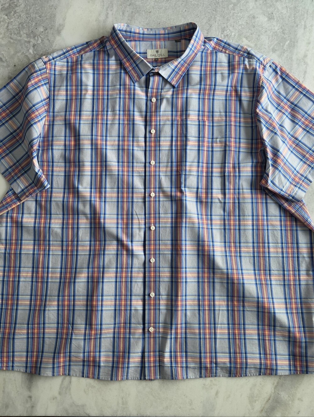 Oak Hill Plaid Short-Sleeve Button-Down Shirt